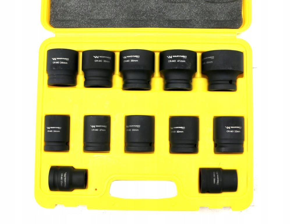 Set of impact sockets 3/4" 12 el. Waryński Packaging status original