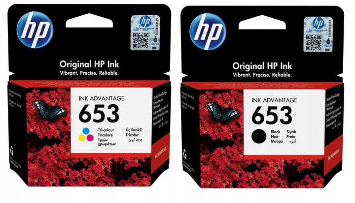 Set of inks HP 653 original BLACK AND COLOR