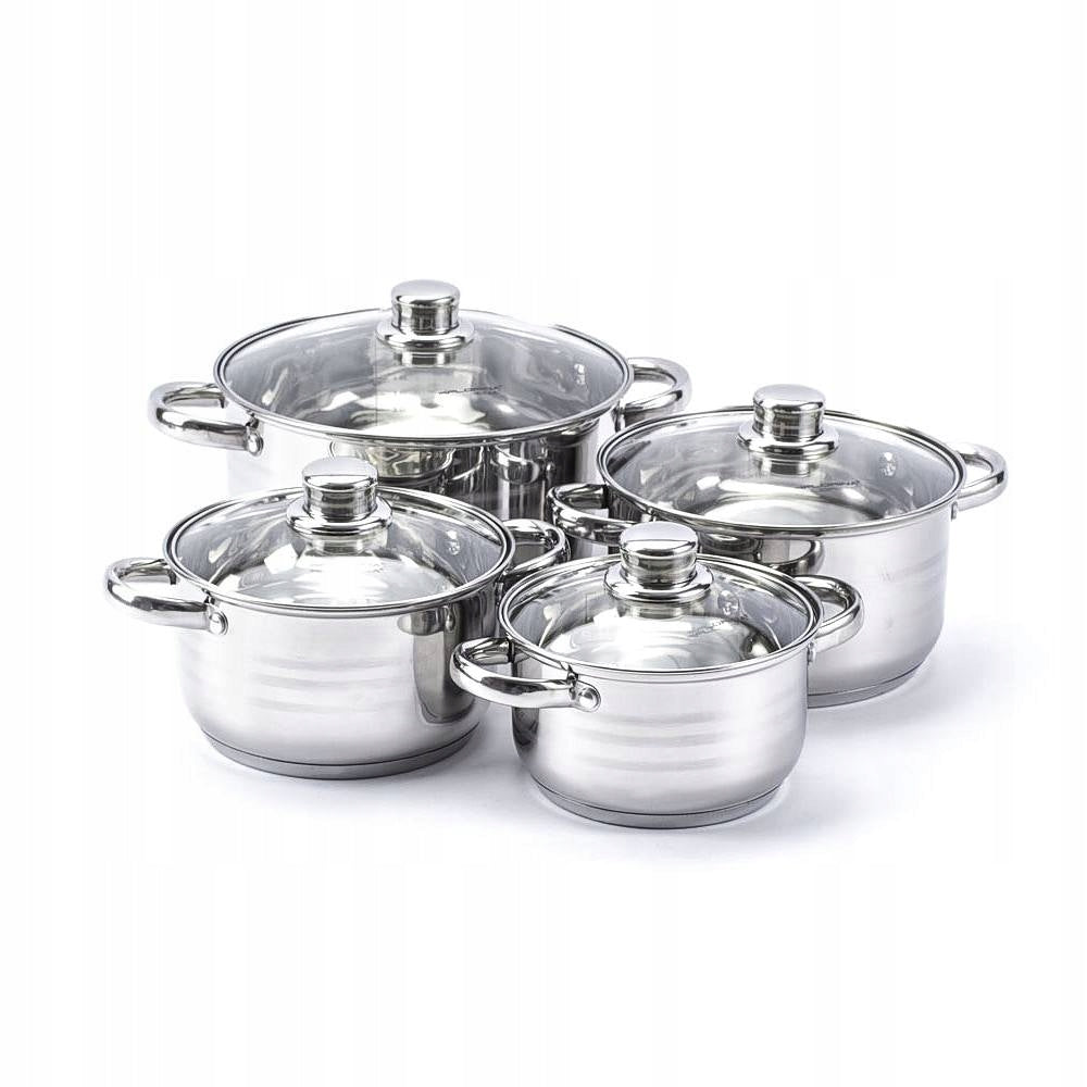 Set of kitchen pots and lids Florina Anter stainless steel 8 el. Number of items in the set 8