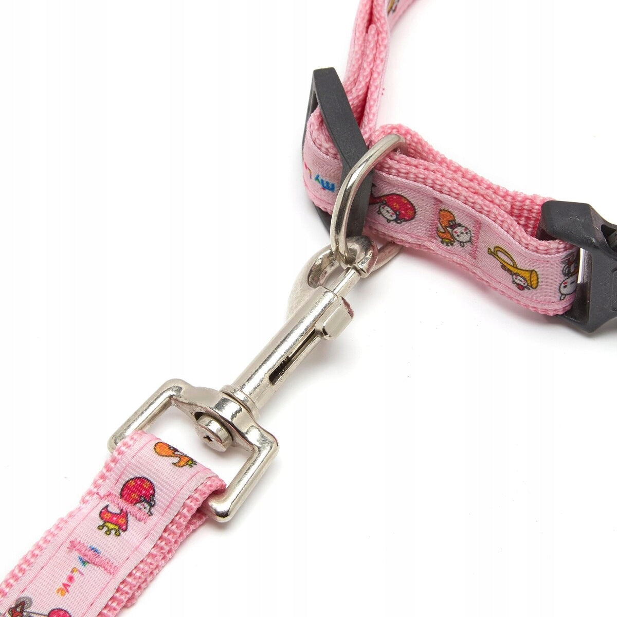 Set of leash/collar NT pink. 2 cm SR43