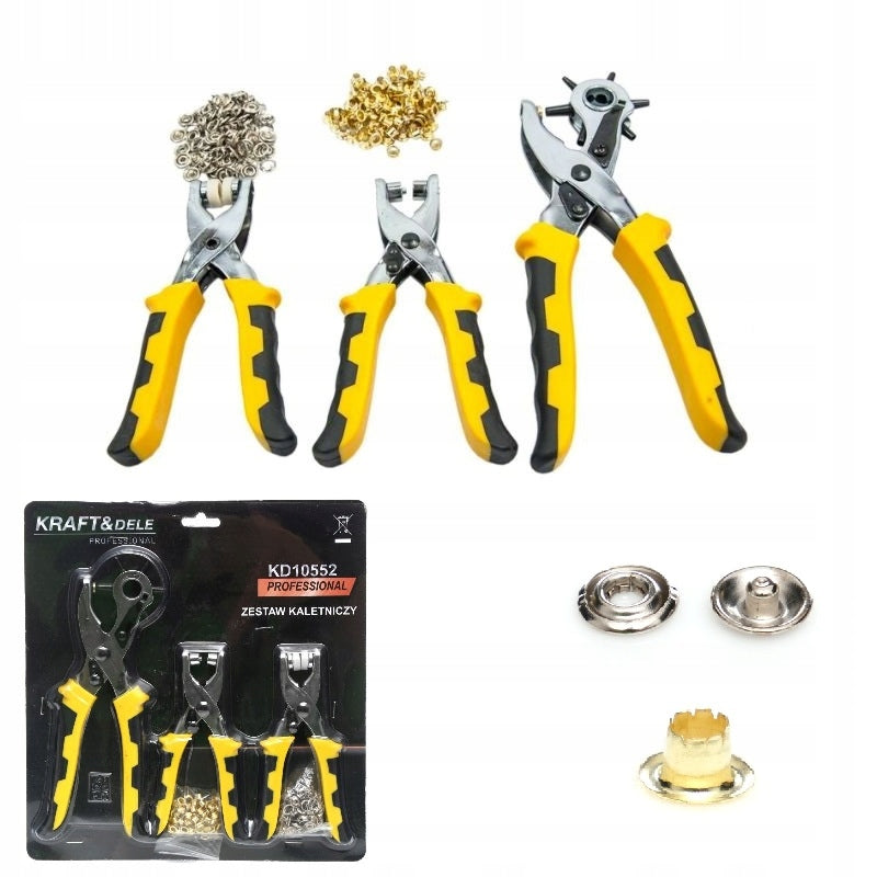 Set of leatherettes + eyelets + naps KD10552