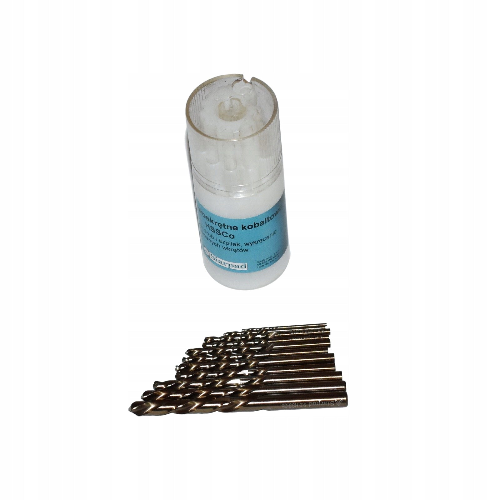 Set of left HSS-Co cobalt drill bits - 11 pcs. in a tube. Manufacturer code 10102385