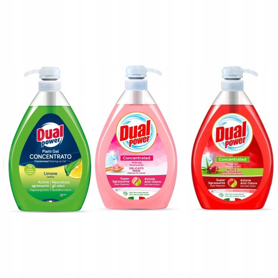 Set of liquid Gel Aloe Delicato Limone 1l Dual Power 3 types