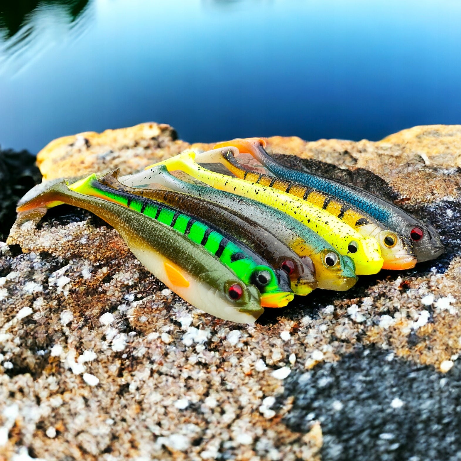 Set of lures for perch DAM Shadster and Ron Thompson 6,5cm + box Fishing method spinning