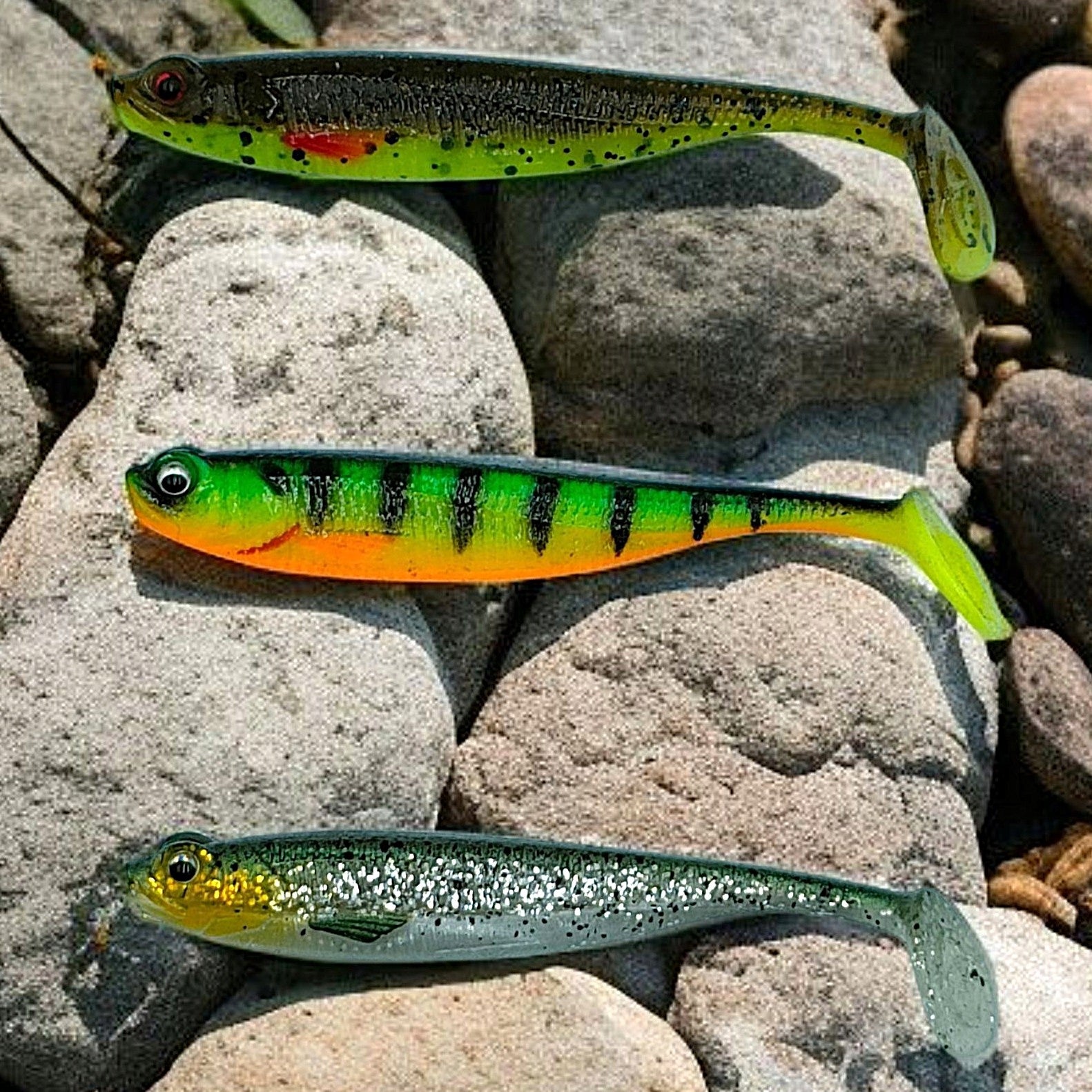 Set of lures for perch DAM Shadster and Ron Thompson 6,5cm + box Model Shadster zestaw