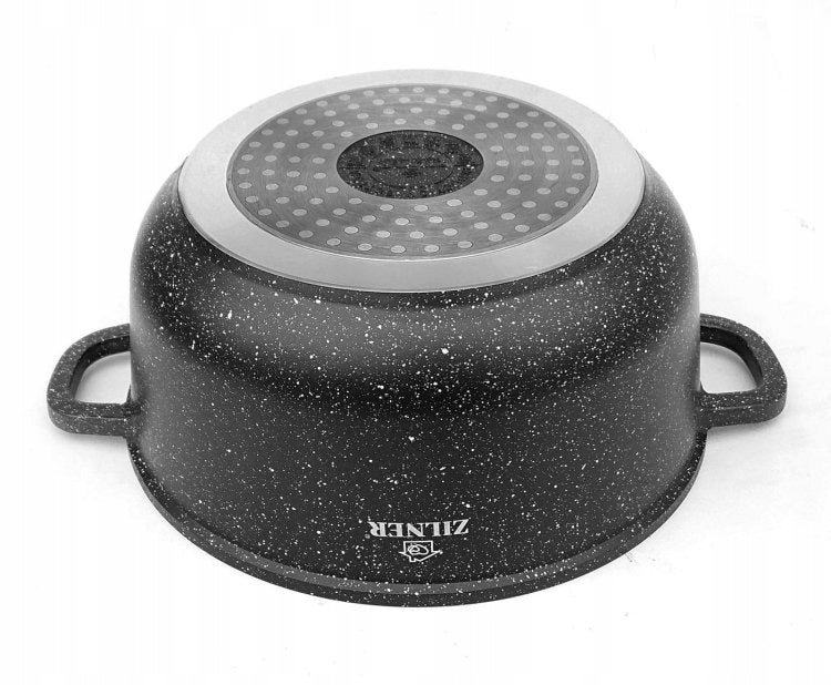 Set of marble pots ZILNER ZL-8526 12 el induction gas black Material aluminum