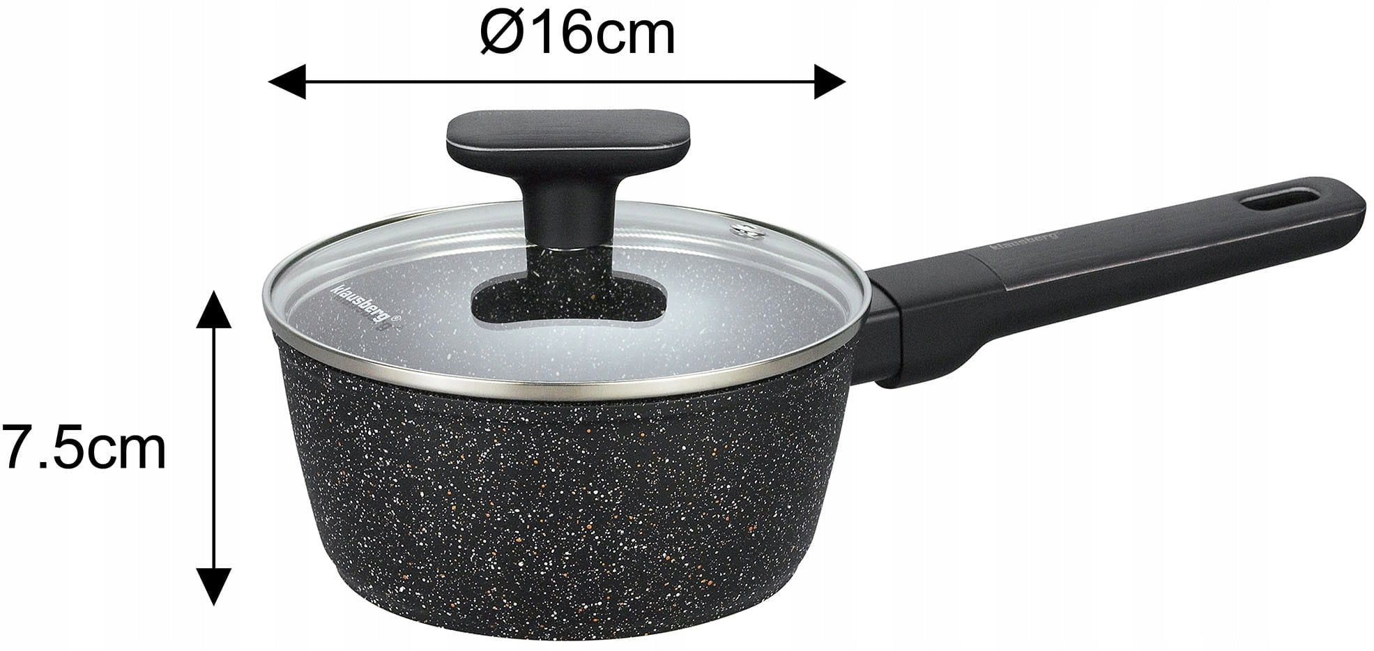 Set of marbled pots with non-stick coating 12-ele Induction GAS Packaging status original