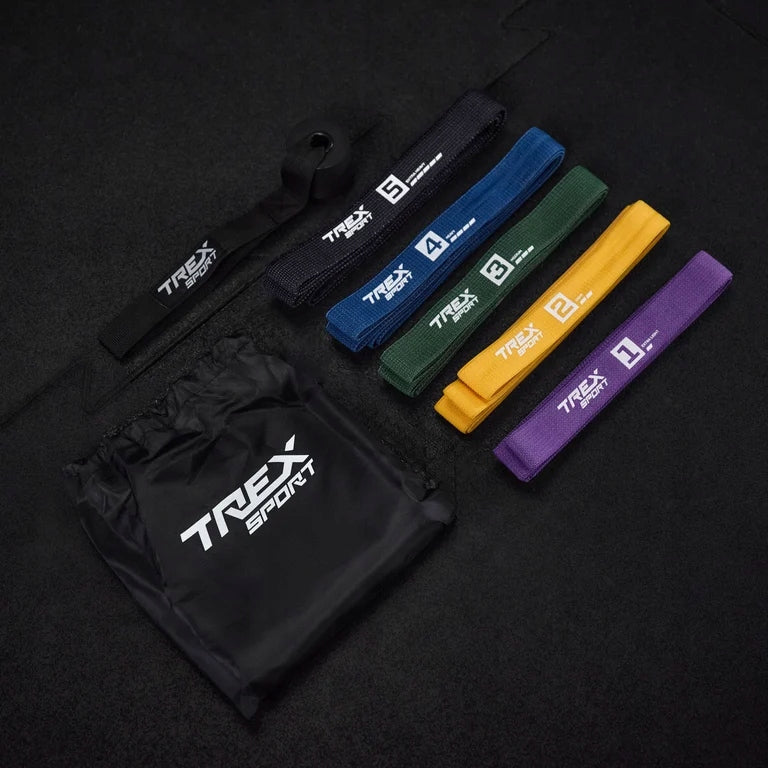 Set of material rubbers for fitness exercises resistance bands 5 pcs Trex Sport Length 104 cm