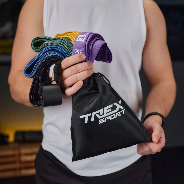 Set of material rubbers for fitness exercises resistance bands 5 pcs Trex Sport Width 32 mm