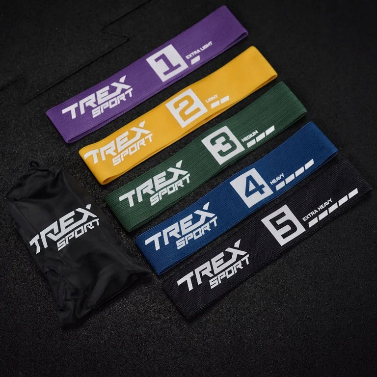 Set of material rubbers for fitness exercises resistance rubbers 5 pcs Trex Sport Packaging status original