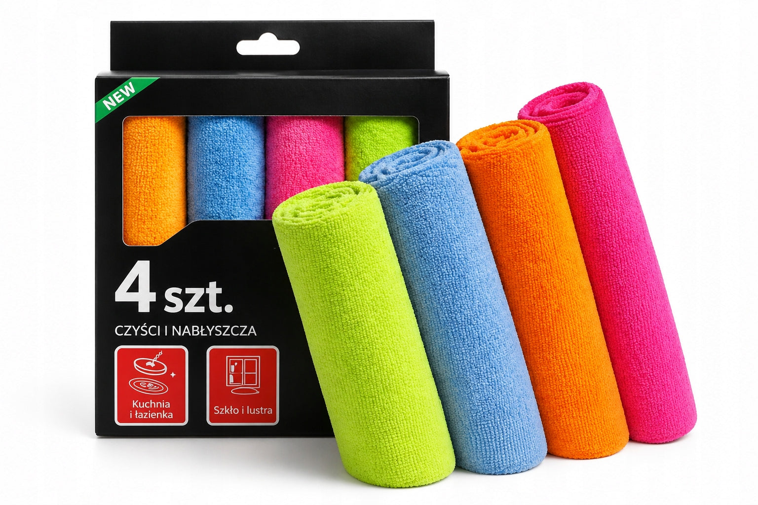 Set of microfiber cloths ELEKTROMET 30x30 cm multicolor 4 pieces