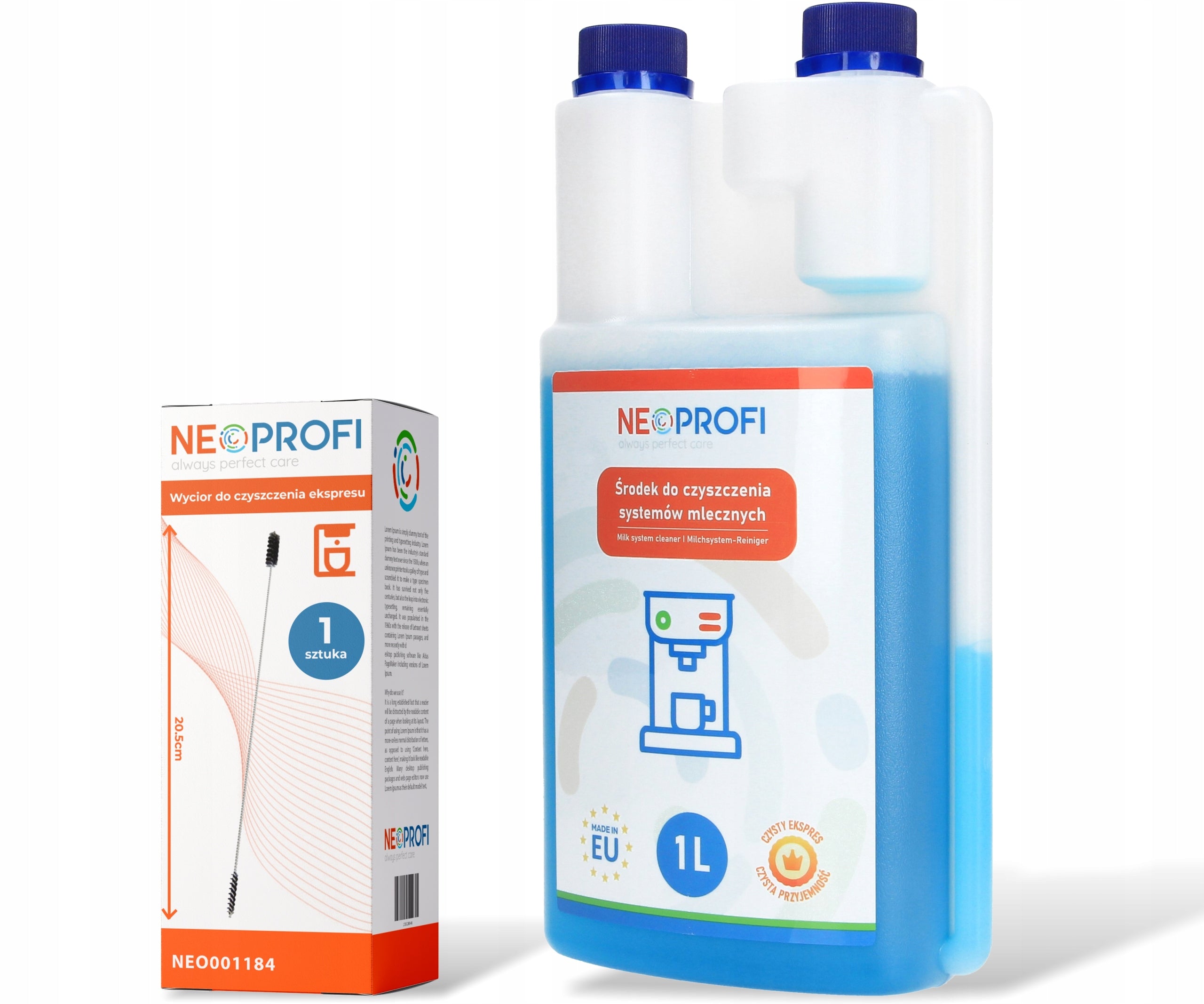 Set of milk pipe cleaner 1L + espresso machine | NEOPROFI Manufacturer code NEO002691