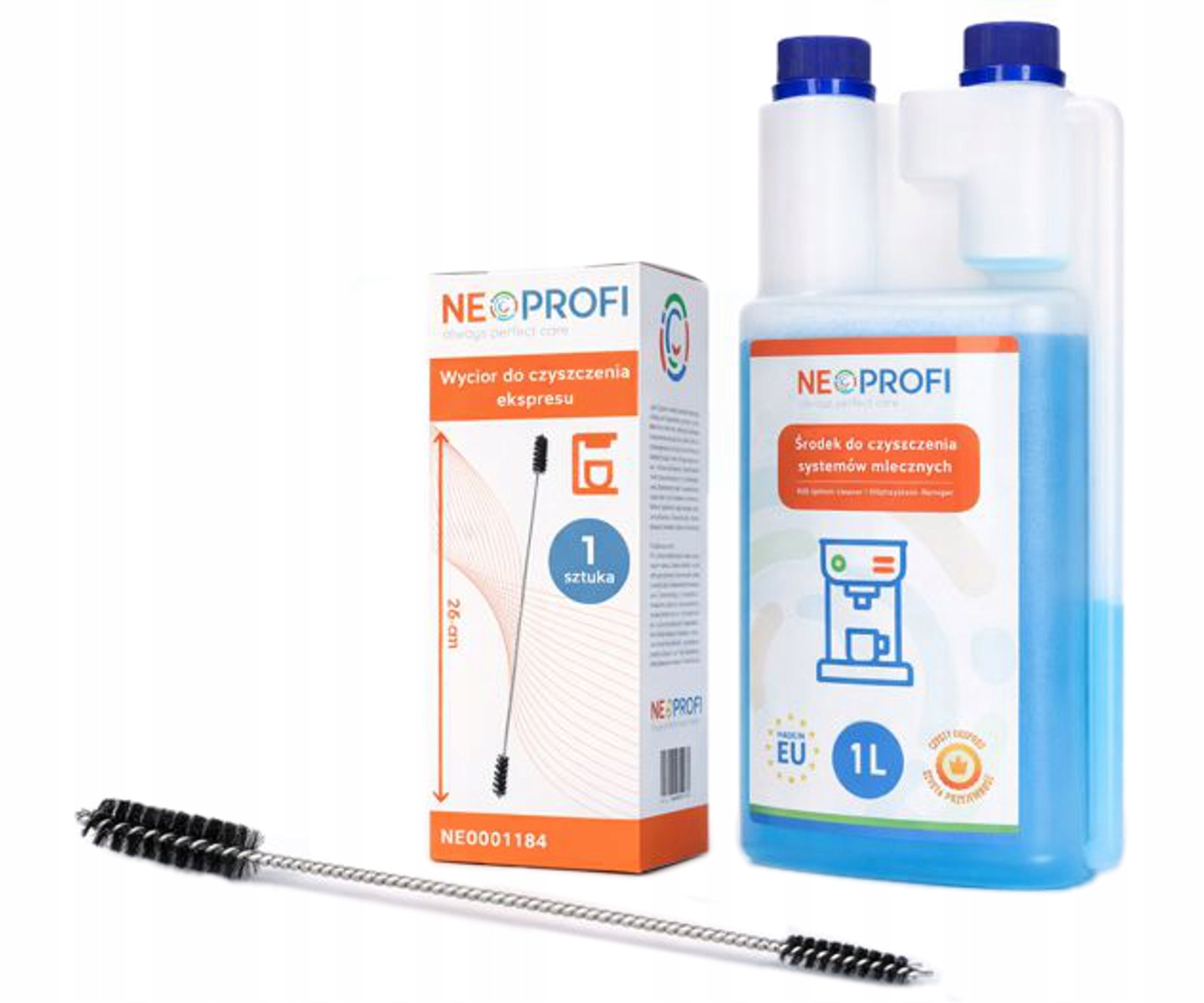 Set of milk pipe cleaner 1L + espresso machine | NEOPROFI