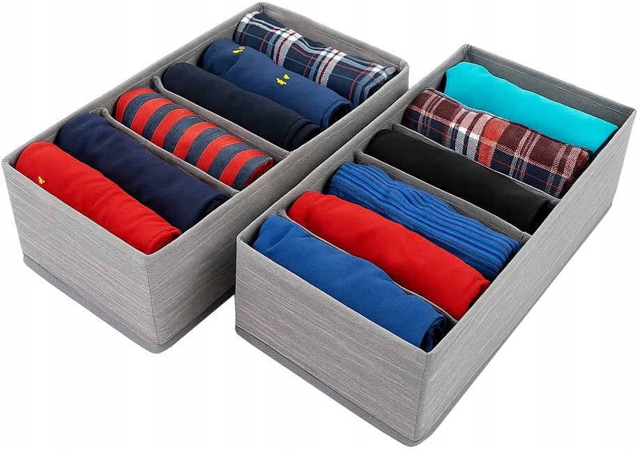Set of organizers 2 pieces 6 compartments for underwear closet towels clothes Manufacturer code 813