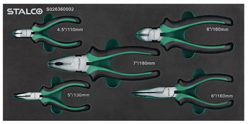 Set of pliers 5elem EVA cartridge STALCO S026360002
