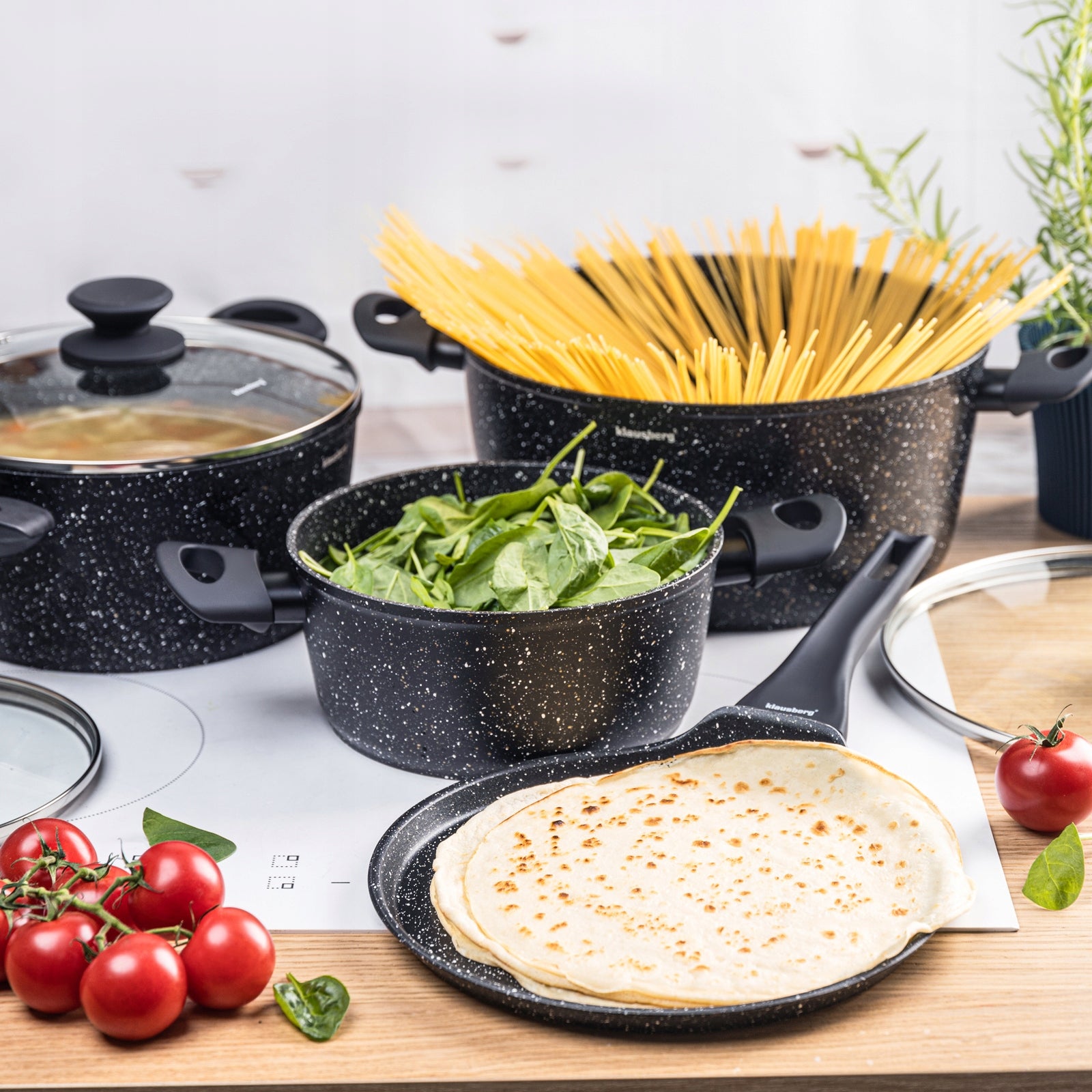 Set of pots 7 el + pan marble induction Gas black Klausberg KB-7962 EAN (GTIN) 5908287279629