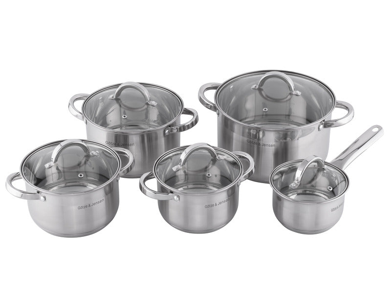 Set of pots GÖTZE & JENSEN CS300 Colorado Inox (10 members)