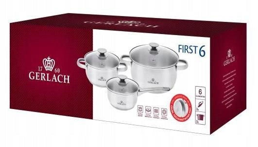 Set of pots Gerlach First stainless steel 6 el. Line First