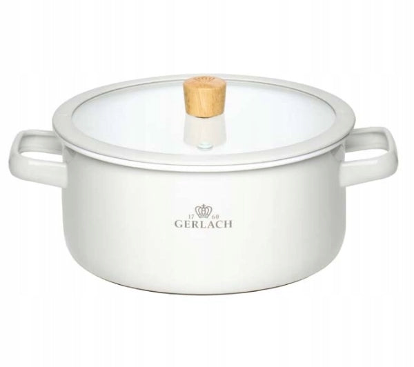 Set of pots Gerlach Natur Enamel Induction Enamel 6 elements Packaging status original