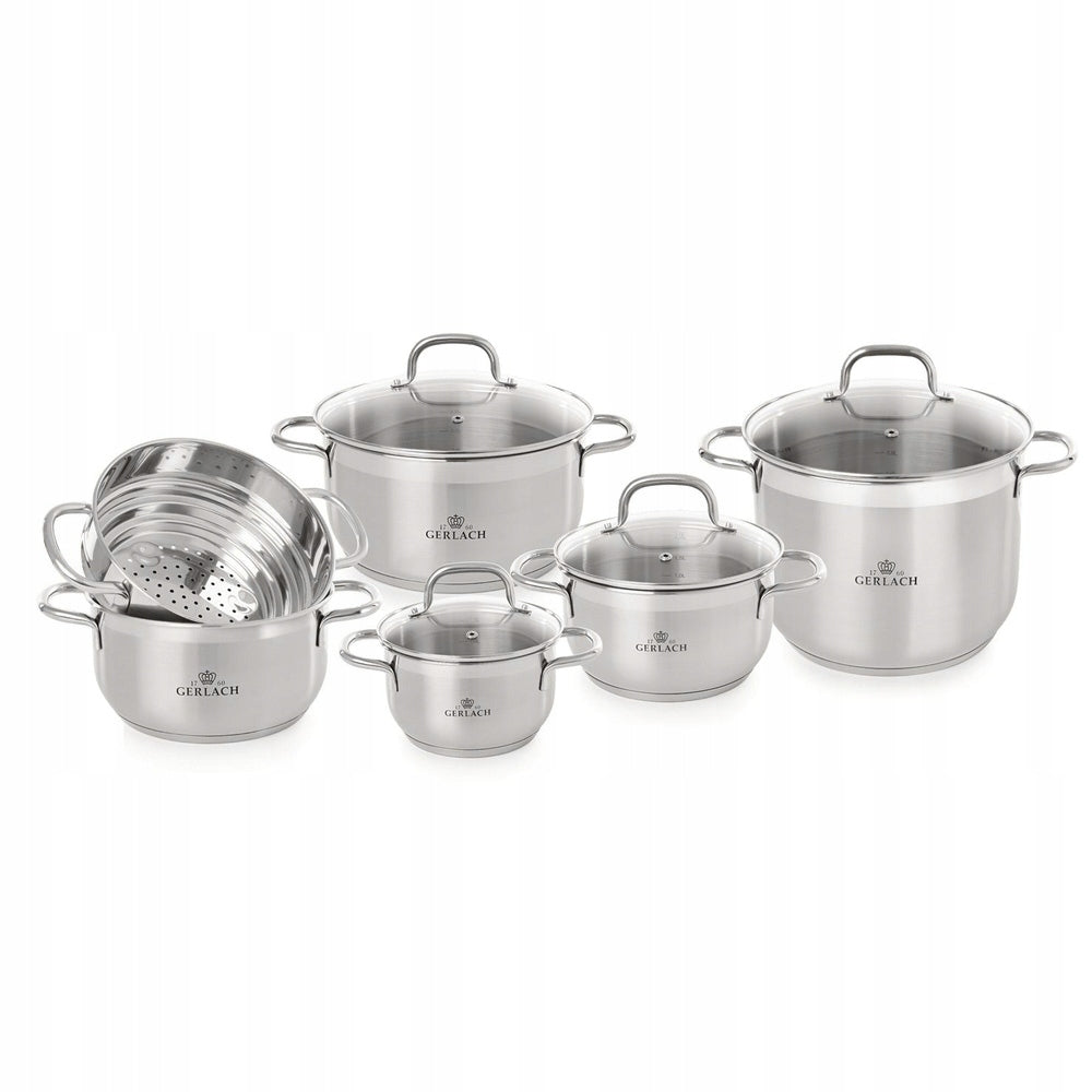 Set of pots Gerlach Sendo stainless steel 11-piece Material stainless steel