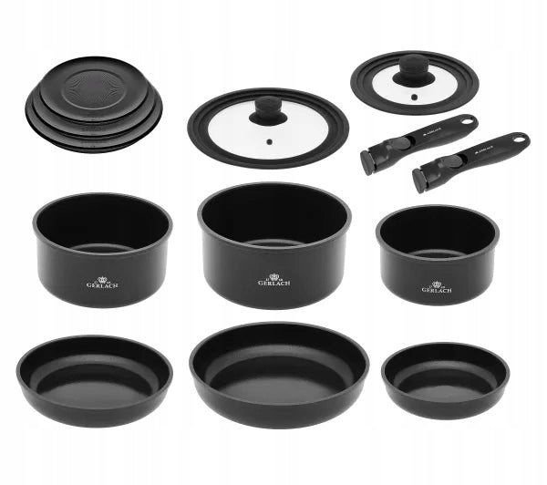Set of pots Gerlach Smart Induction Aluminium 13 elements