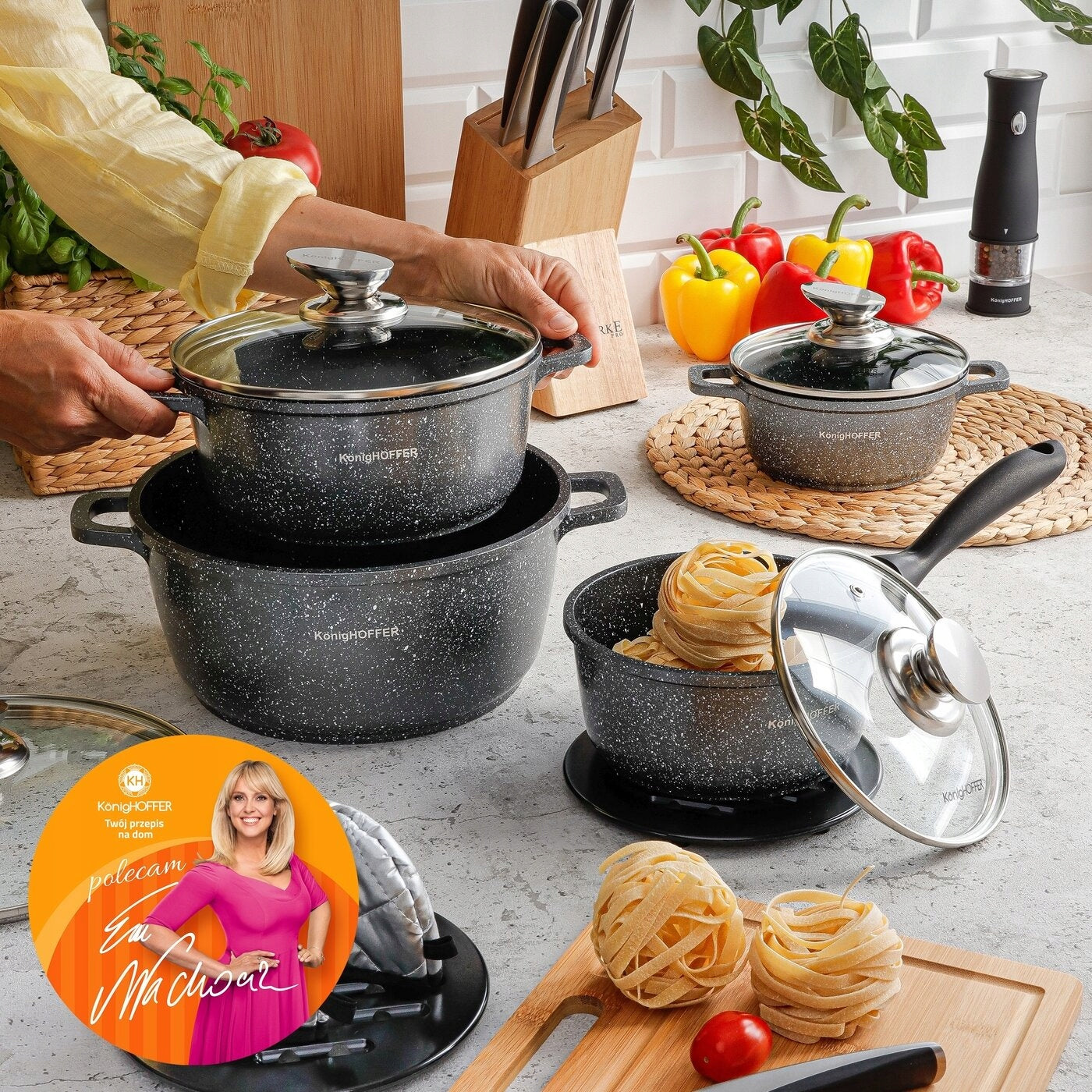Set of pots Konighoffer Pollo Grey aluminium 12 el. Manufacturer code 5903313445276