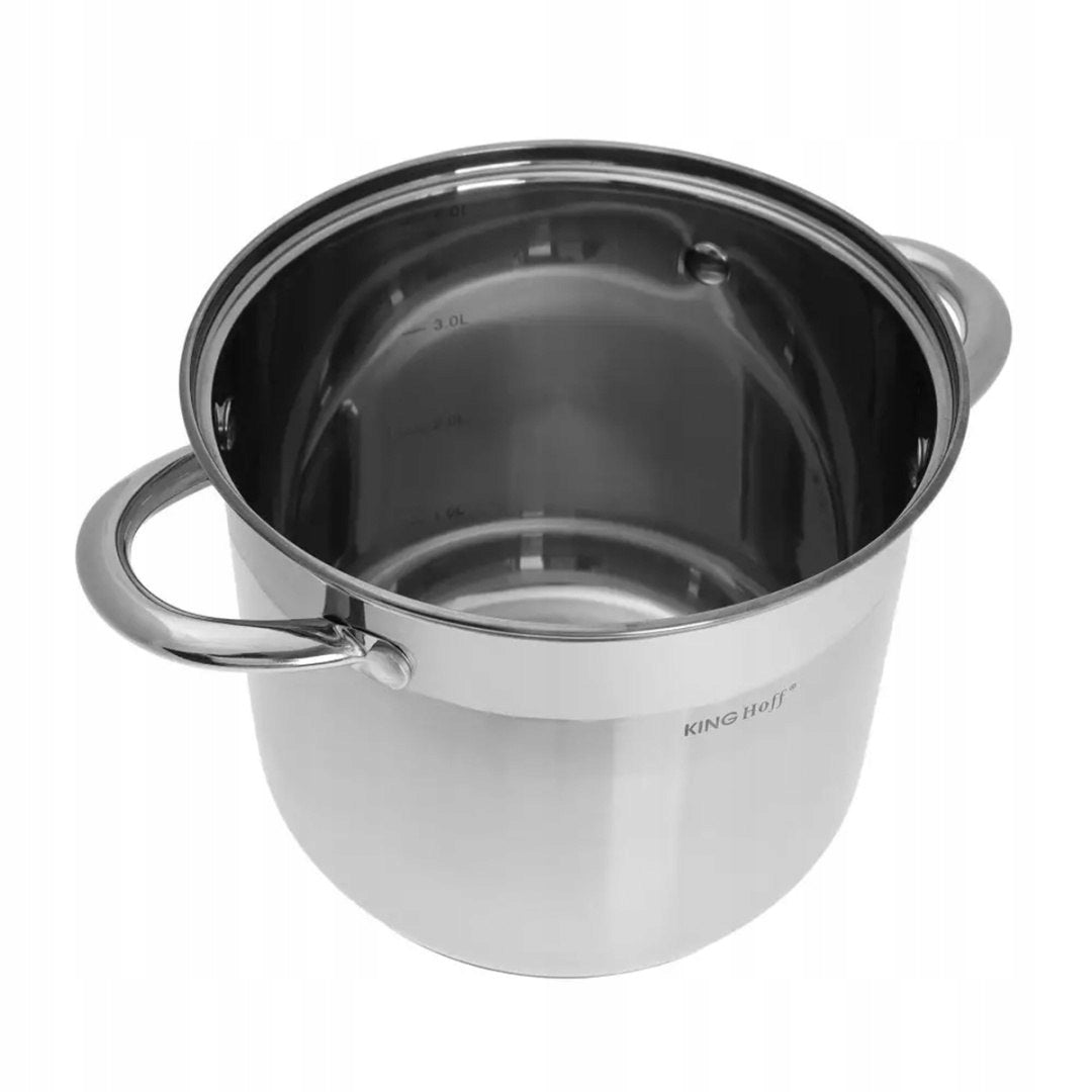 Set of pots LARGE BOILERS 5L 7L 9L Kinghoff stainless steel 6 el. Material stainless steel