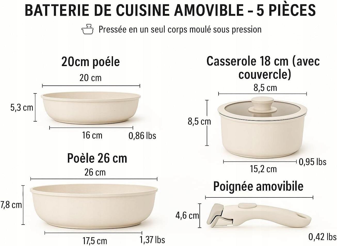 Set of pots Redchef 5 el. non-stick Brand no brand