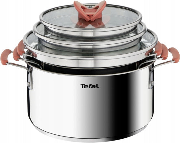Set of pots Tefal Opti'Space stainless steel 6 el. Brand Tefal