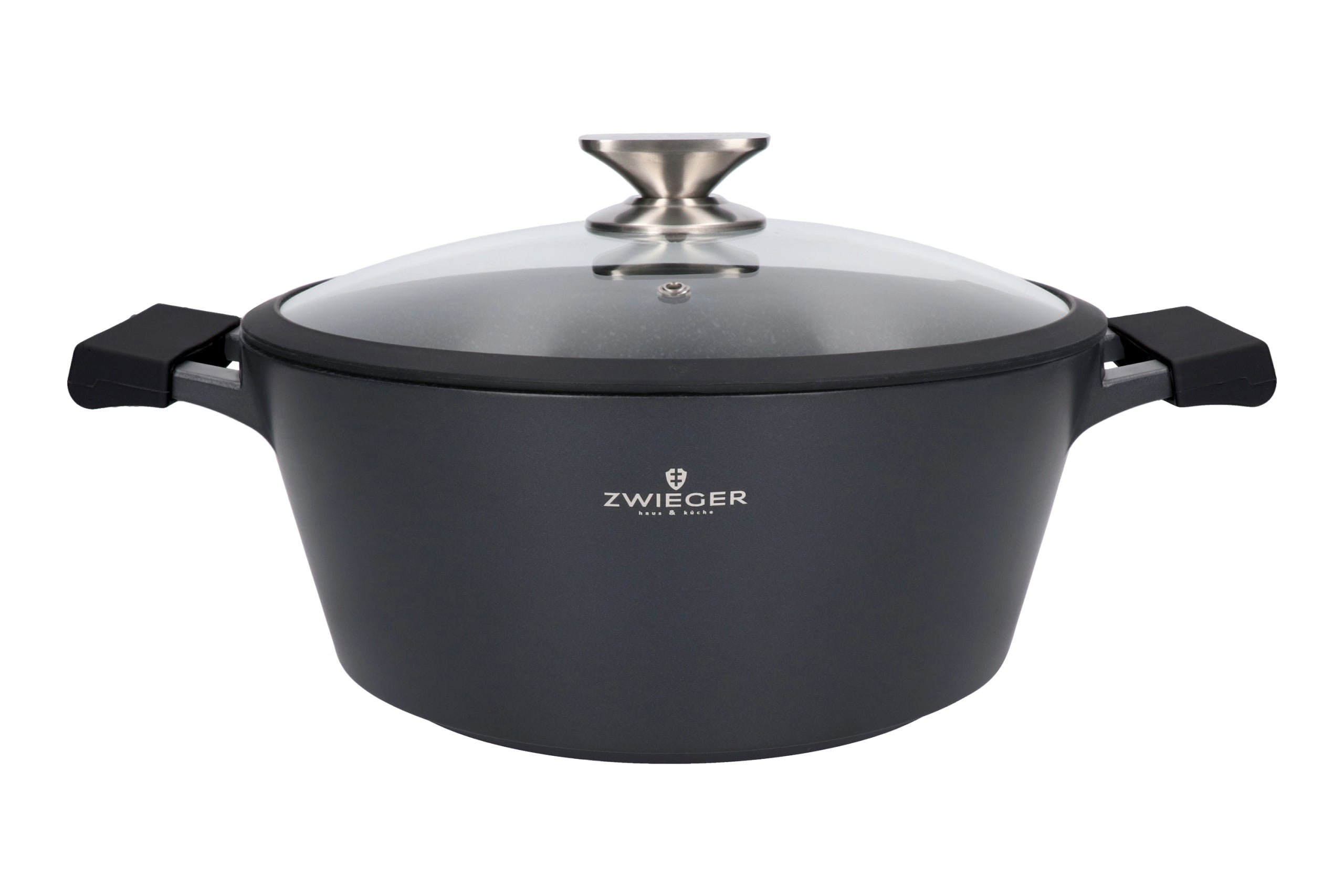 Set of pots Zwieger BLACK STONE aluminum black 6 el. Color black