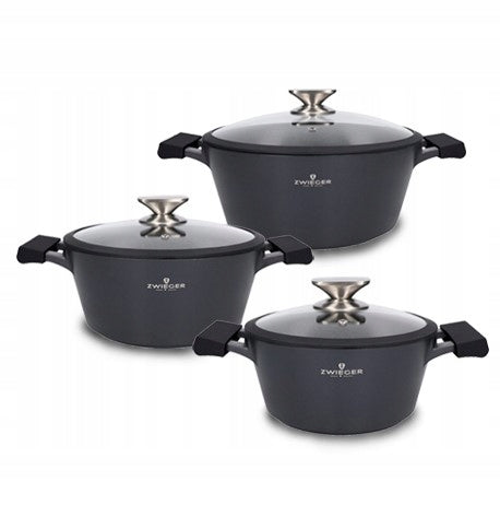 Set of pots Zwieger BLACK STONE aluminum black 6 el.