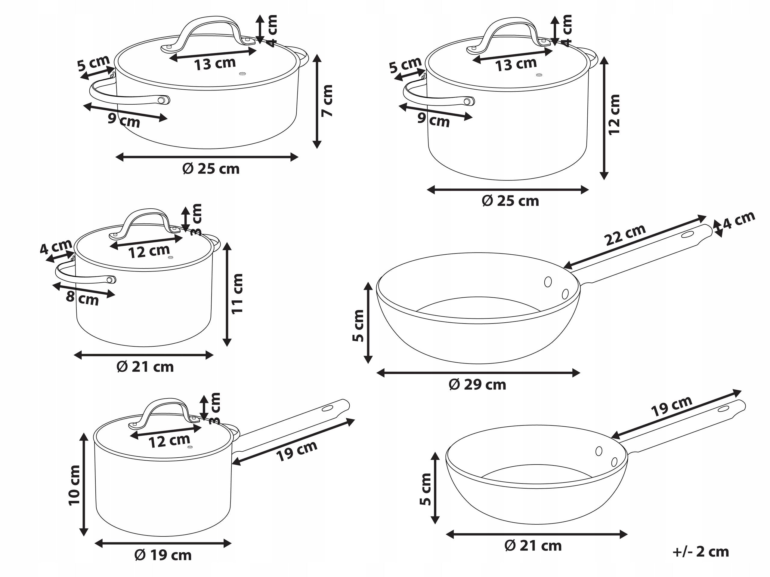 Set of pots and pans 10 elements broken white Brand Beliani