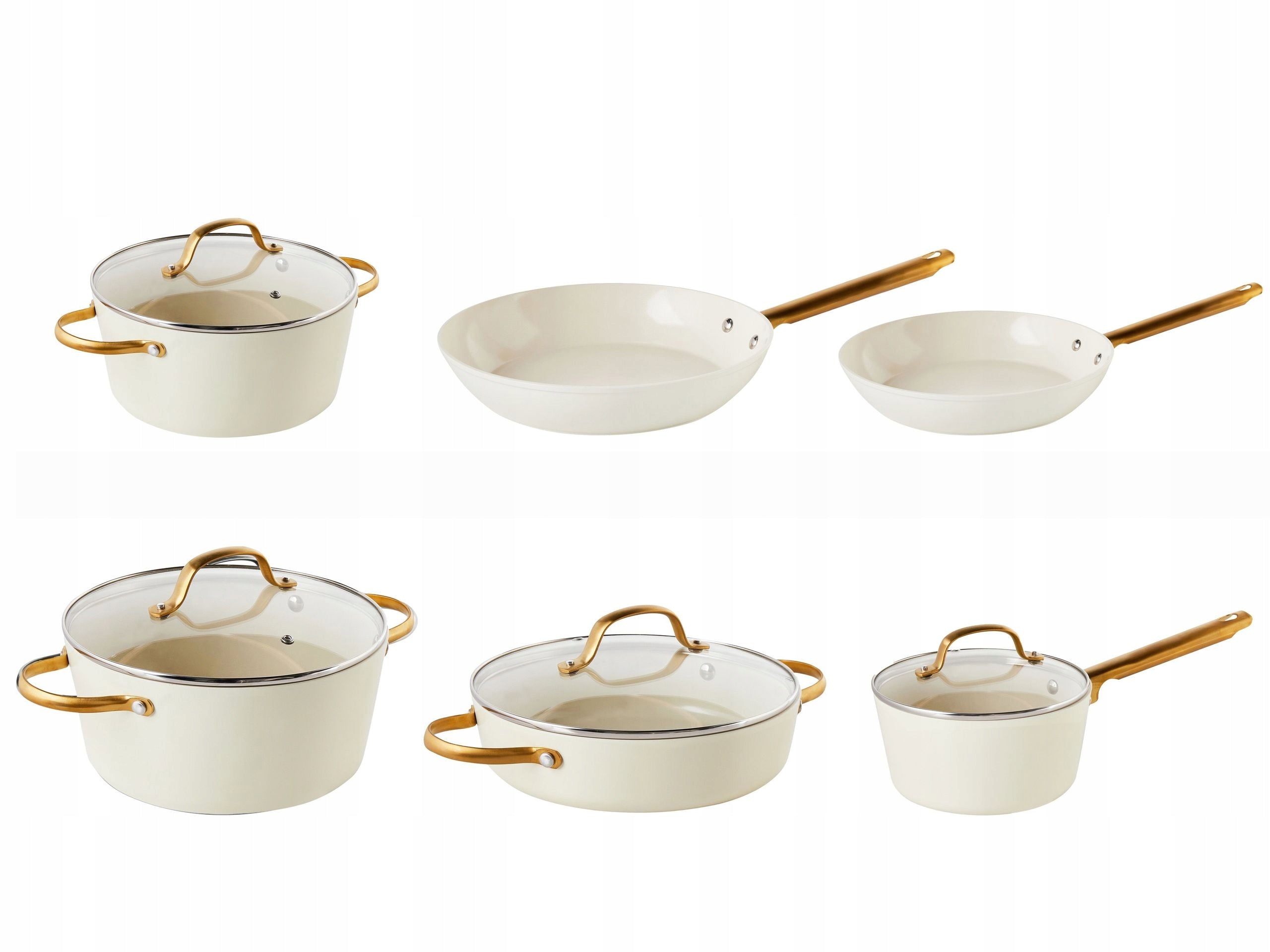 Set of pots and pans 10 elements broken white Manufacturer code 4069605017451