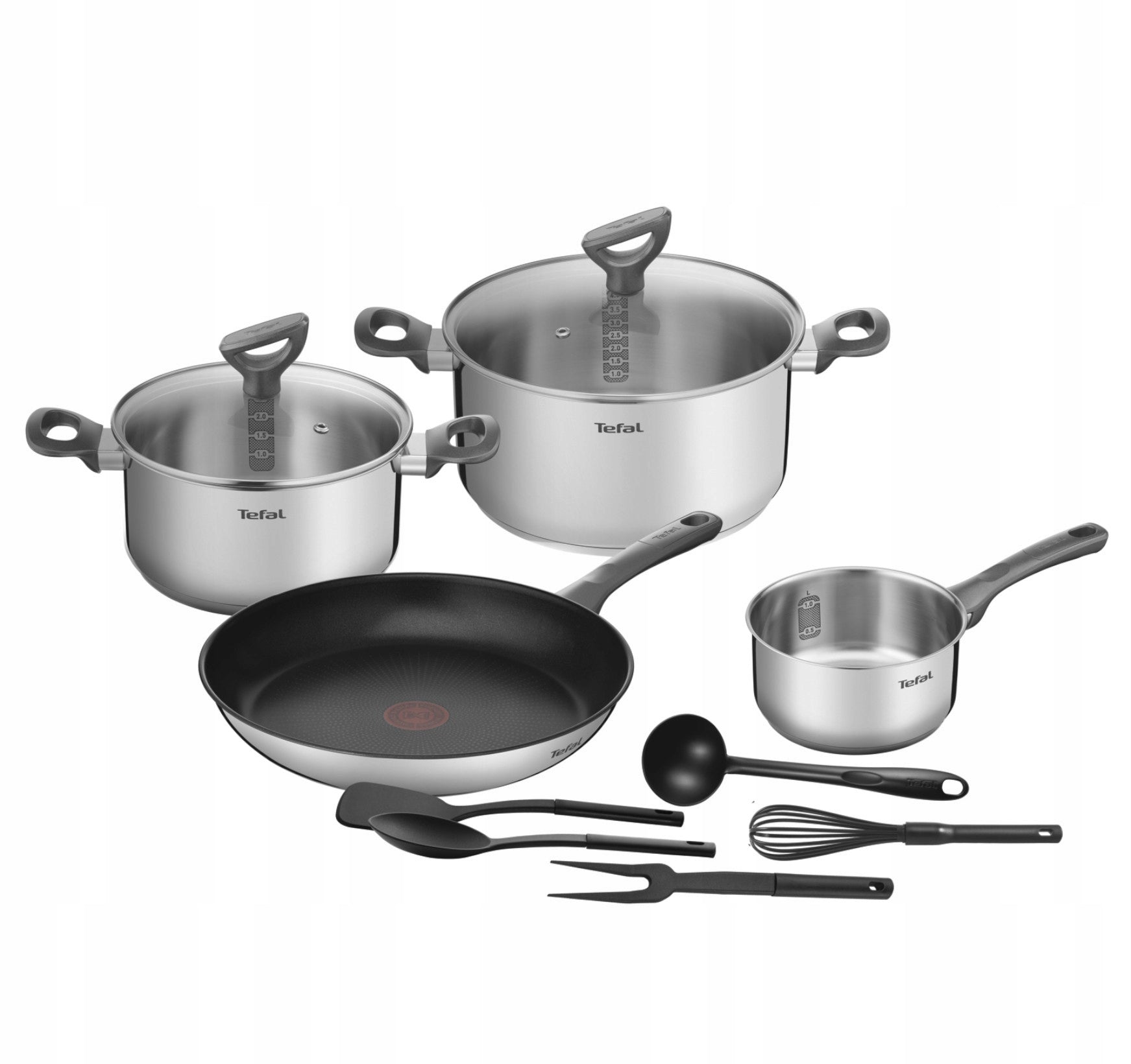 Set of pots frying pan TEFAL Daily Cook steel induction 11el
