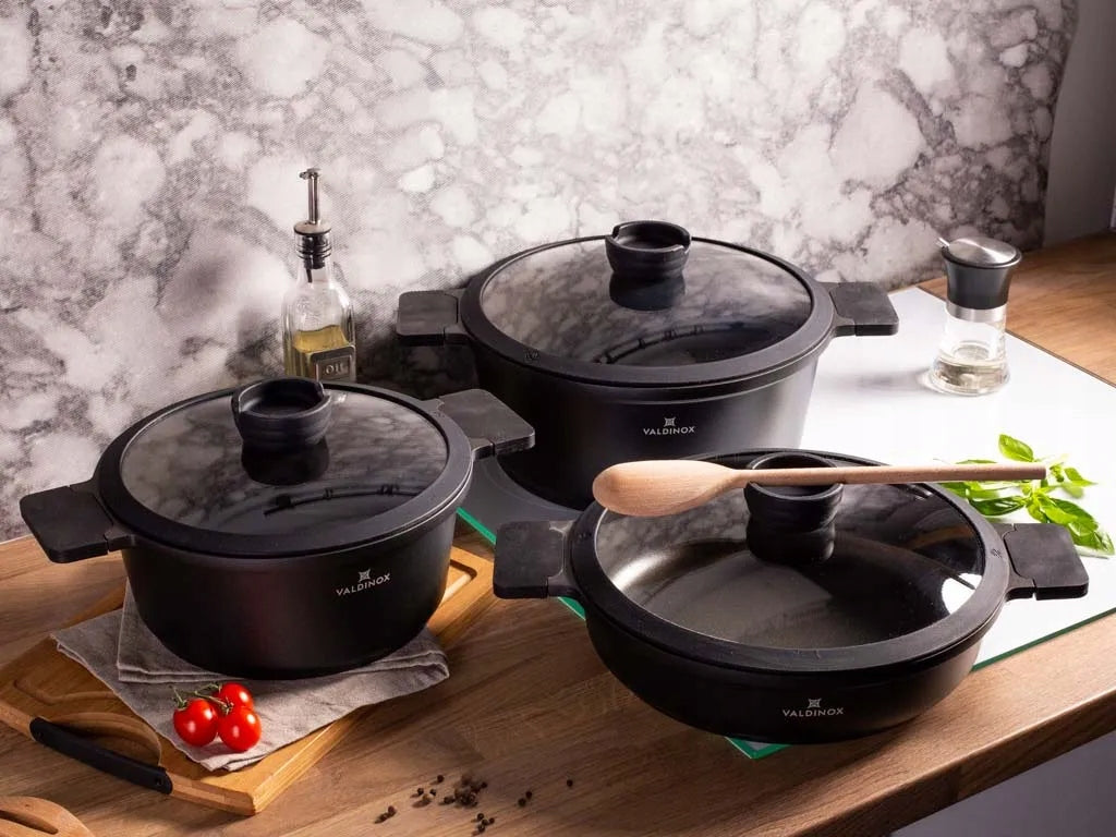 Set of pots induction non-stick gas Valdinox Expert 3,5/4,5/6 l Packaging status original