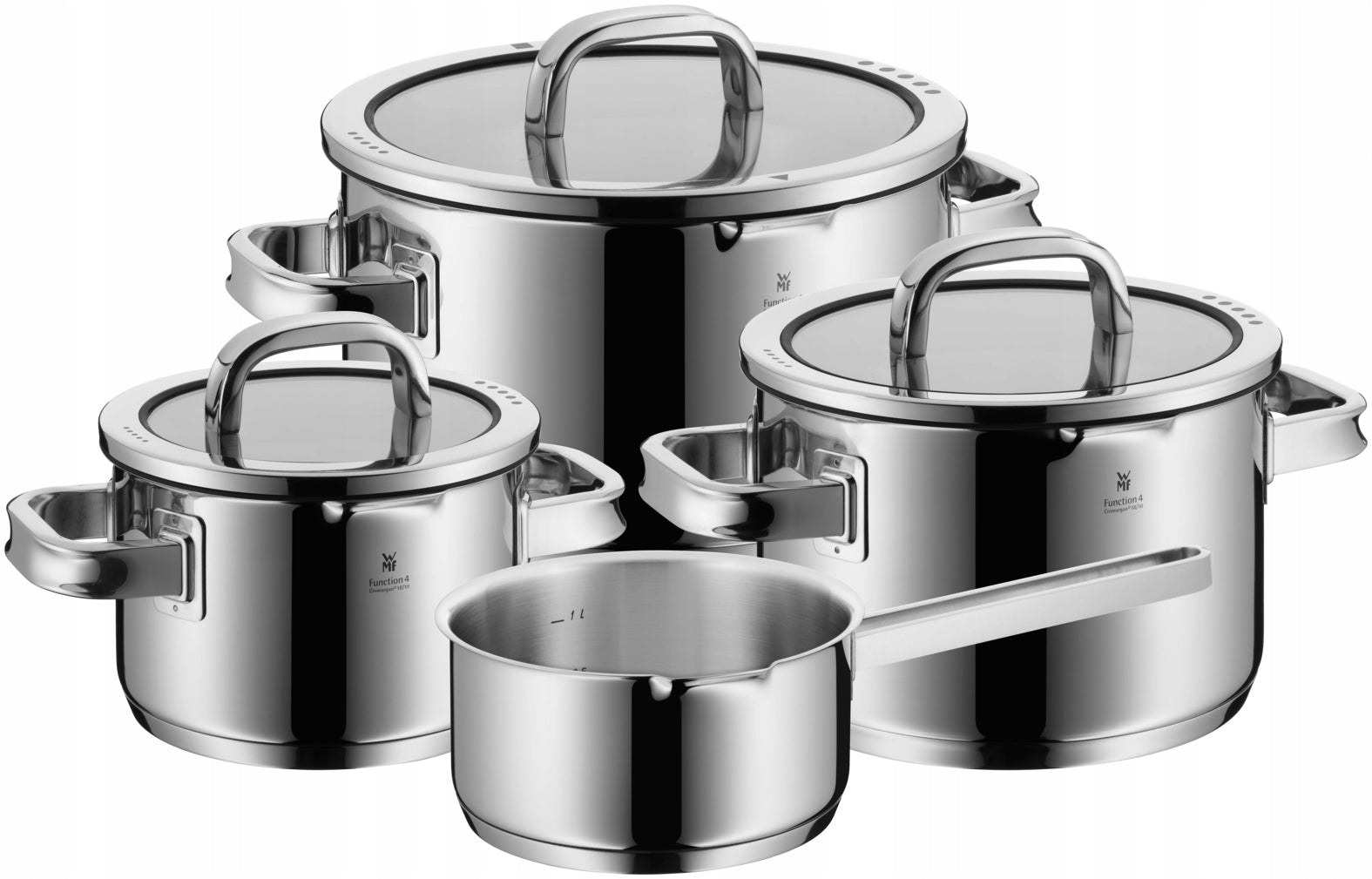 Set of pots with lids WMF Function 4 stainless steel 7 el. induction