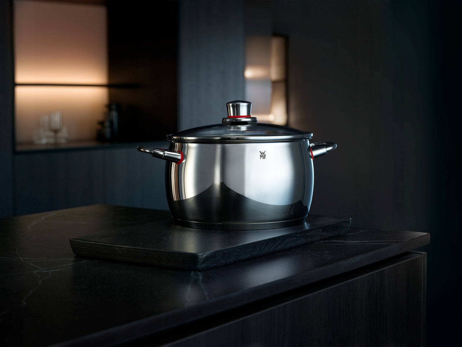 Set of pots with lids WMF Quality One 9el induction stainless steel Color silver