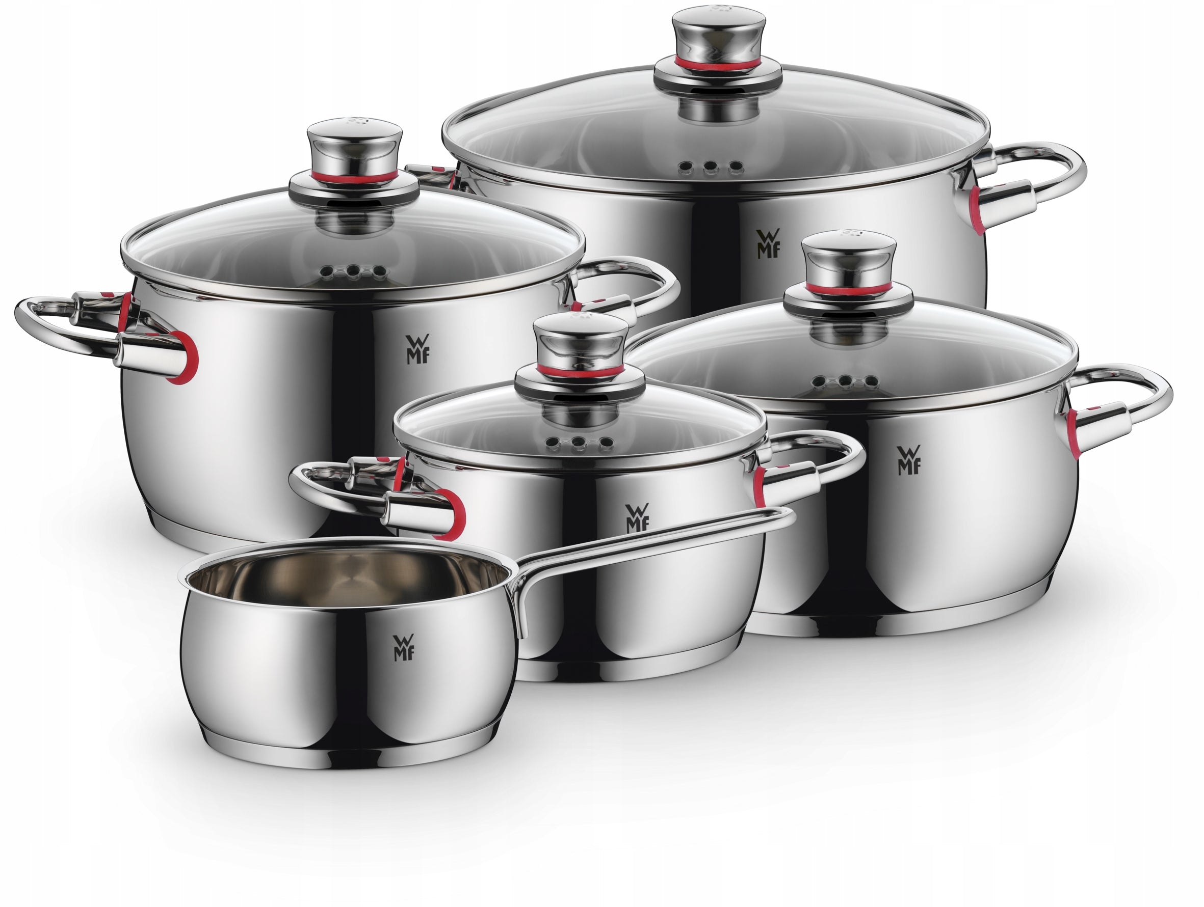 Set of pots with lids WMF Quality One 9el induction stainless steel
