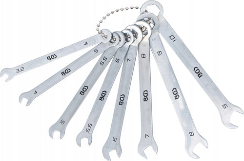 Set of precision flat-eye wrenches mini version 4-10 mm 8pcs BGS