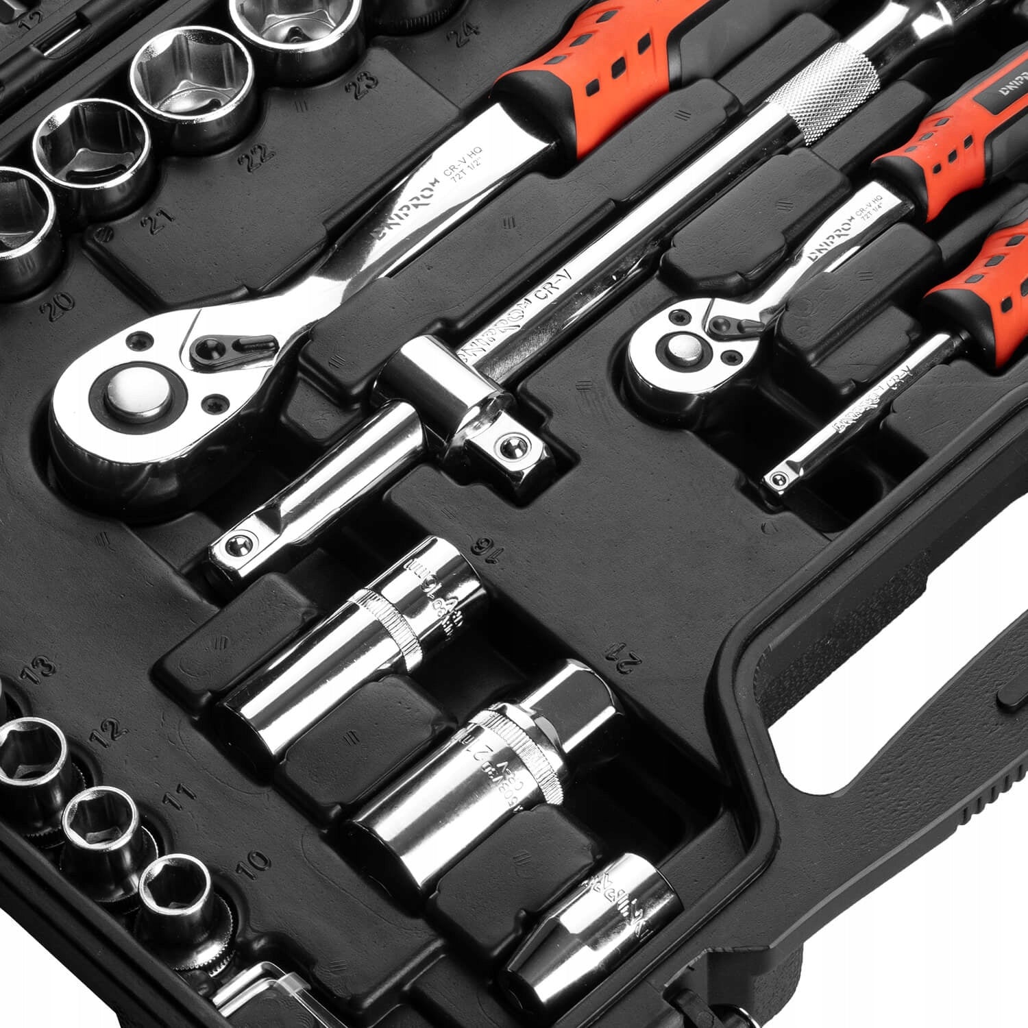 Set of ratchet sockets DNIPRO-M ULTRA 46pcs 1/4 Cr-V S2 Brand Dnipro-M