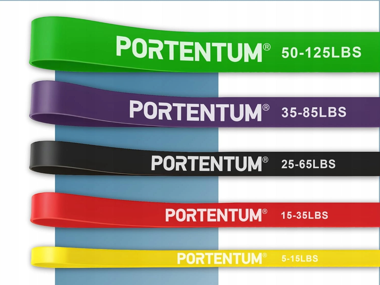 Set of resistance bands PORTENTUM Width 1 mm