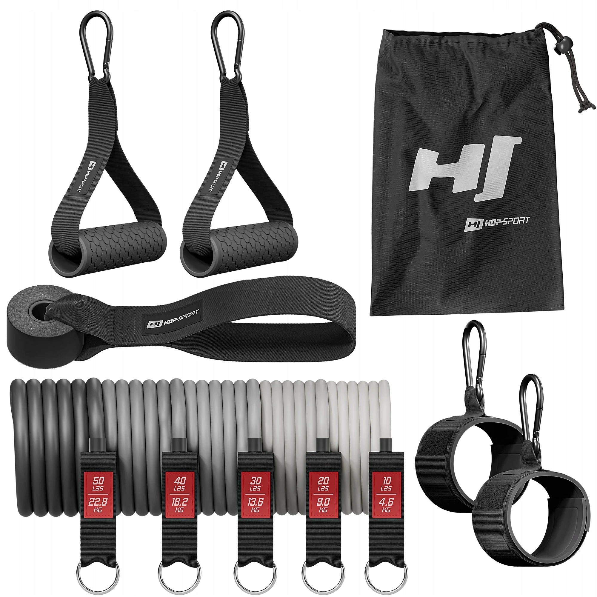 Set of resistance rubber expanders for exercise at home power band