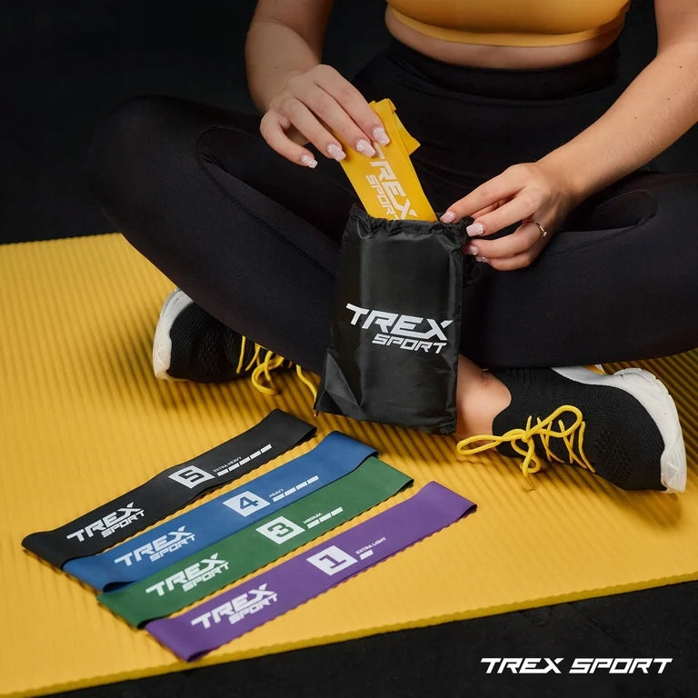 Set of rubber bands for fitness exercise resistance rubber power band 5 pcs Trex Sport Brand Trex Sport