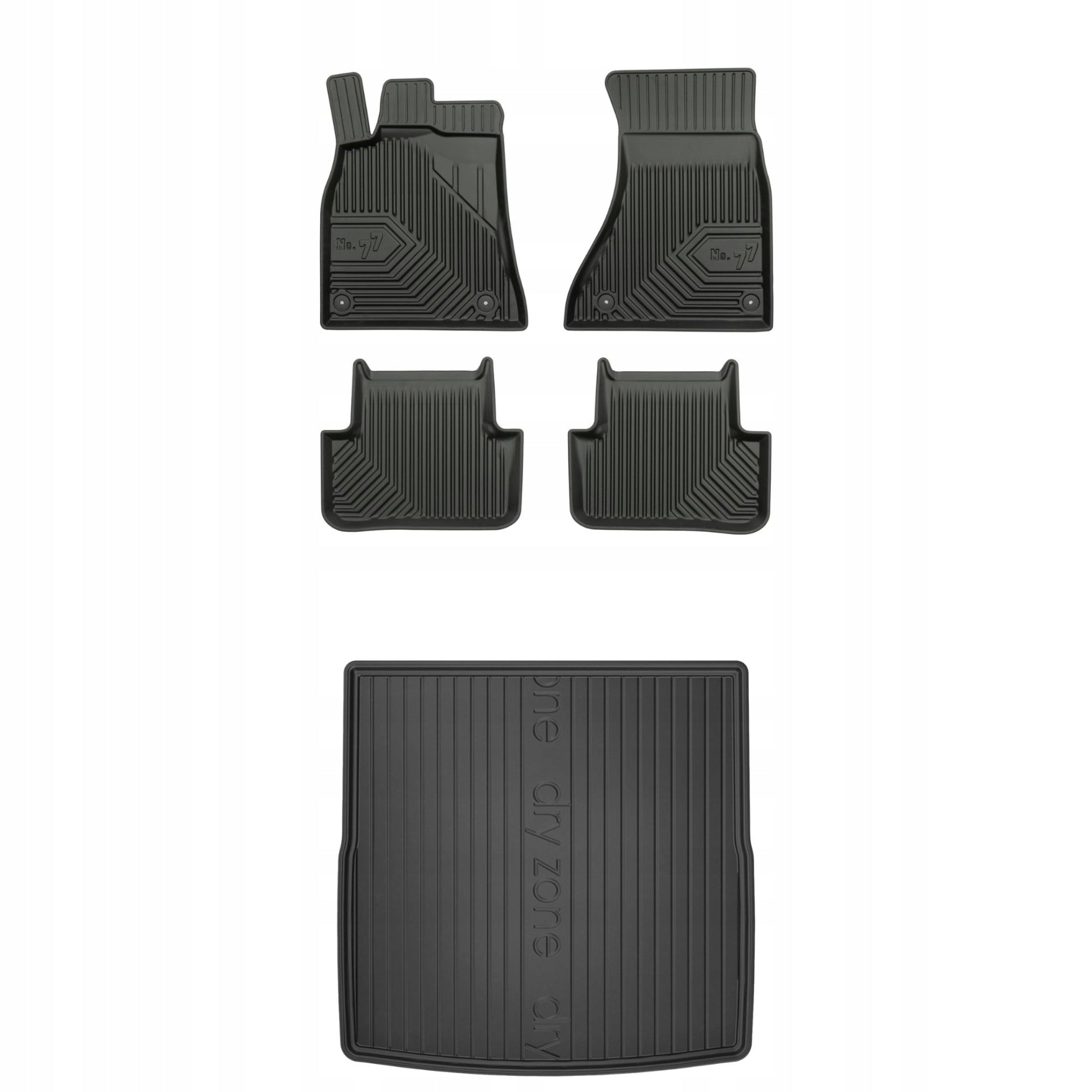 Set of rubber mats and mats for Audi A4 B8 07-15