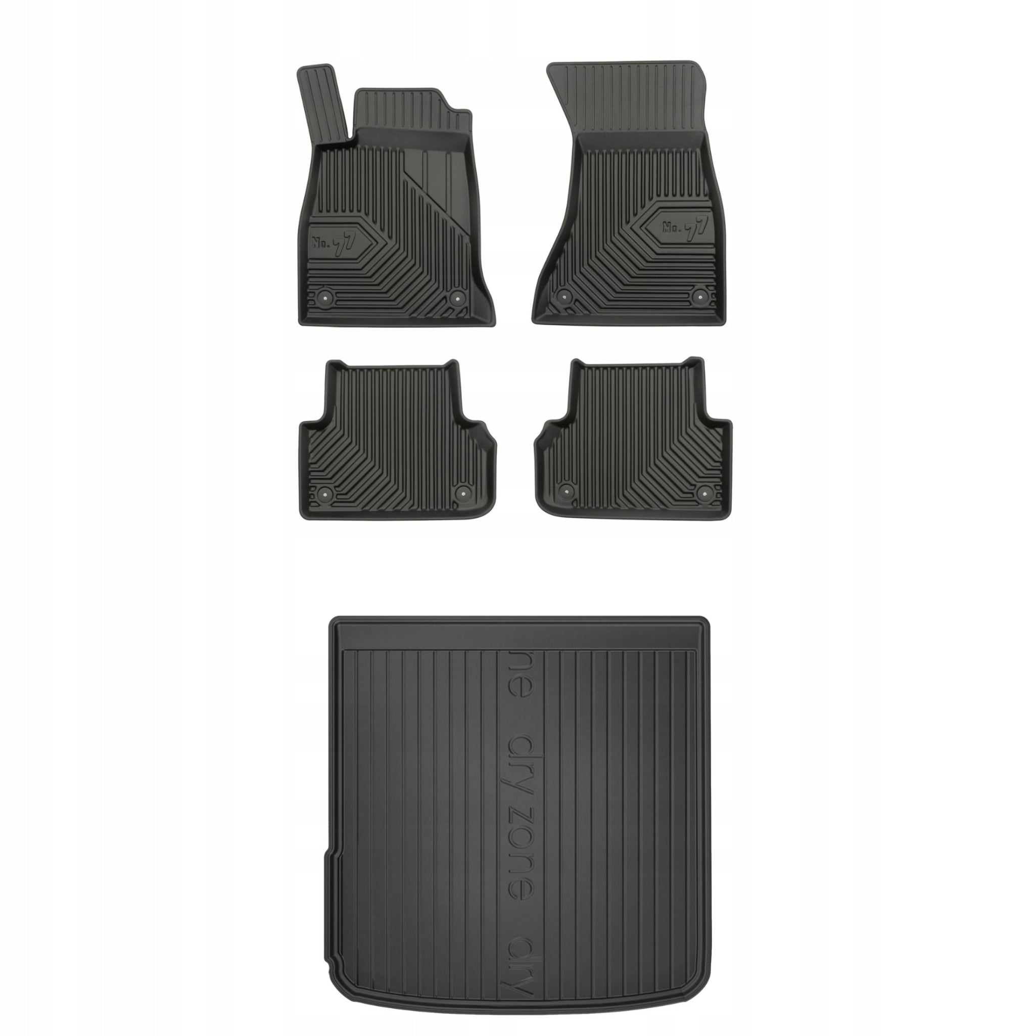 Set of rubber mats and mats for Audi A4 B9 Avant