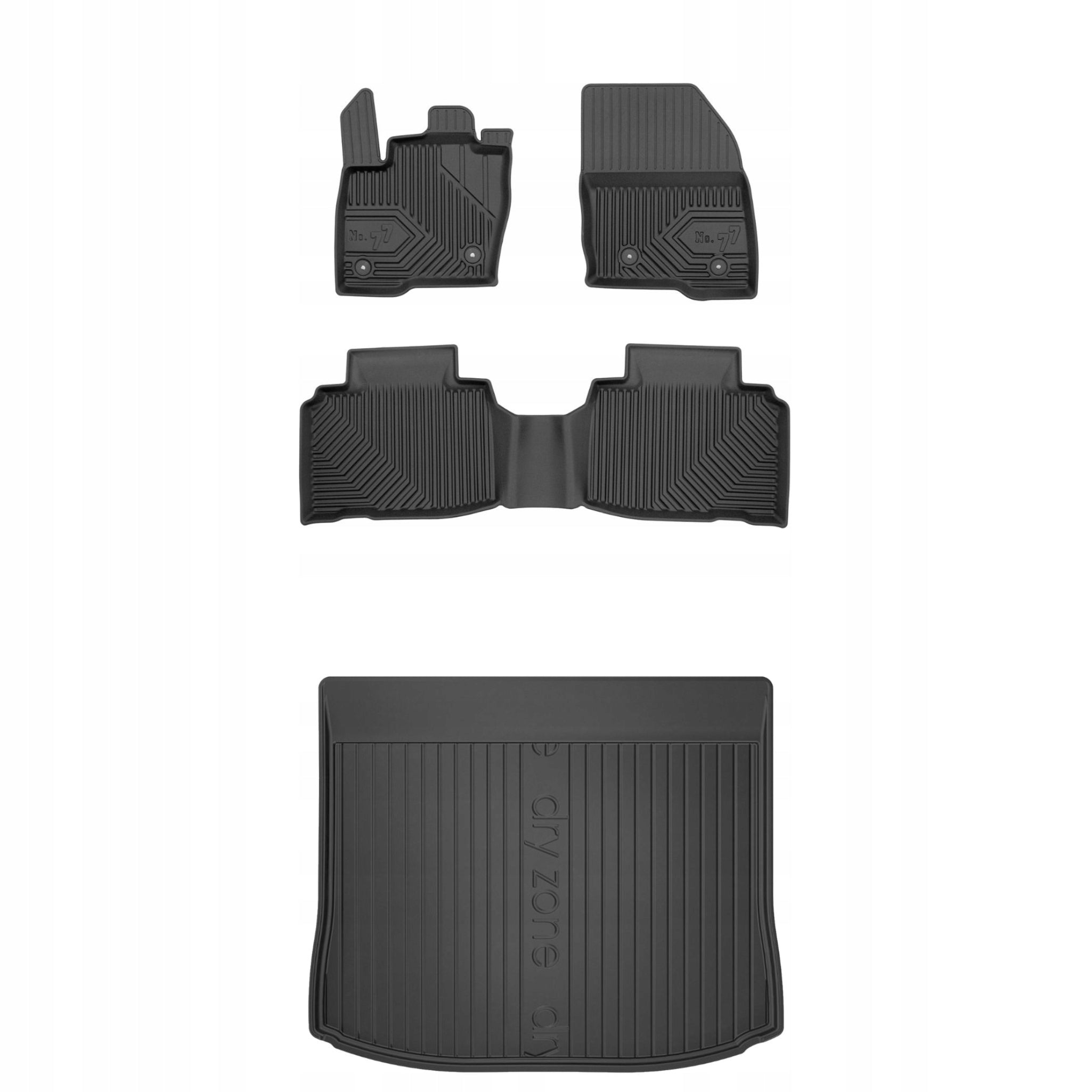 Set of rubber mats and mats for Ford Edge II from 2014