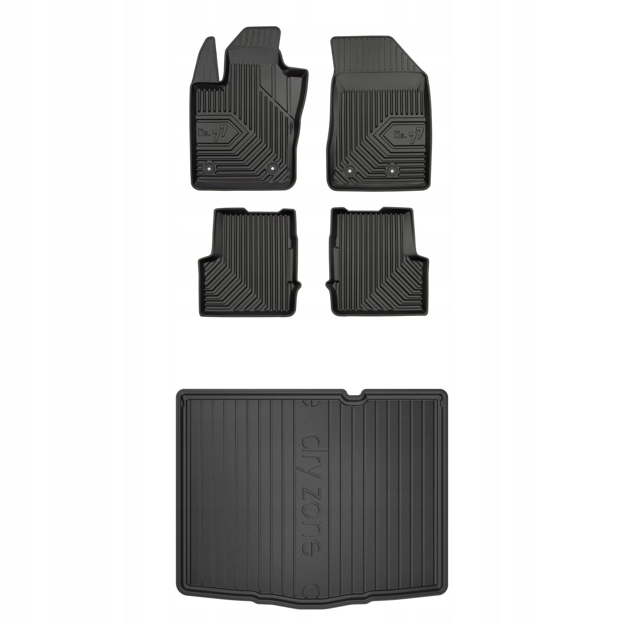 Set of rubber mats and mats for Jeep Renegade 14-