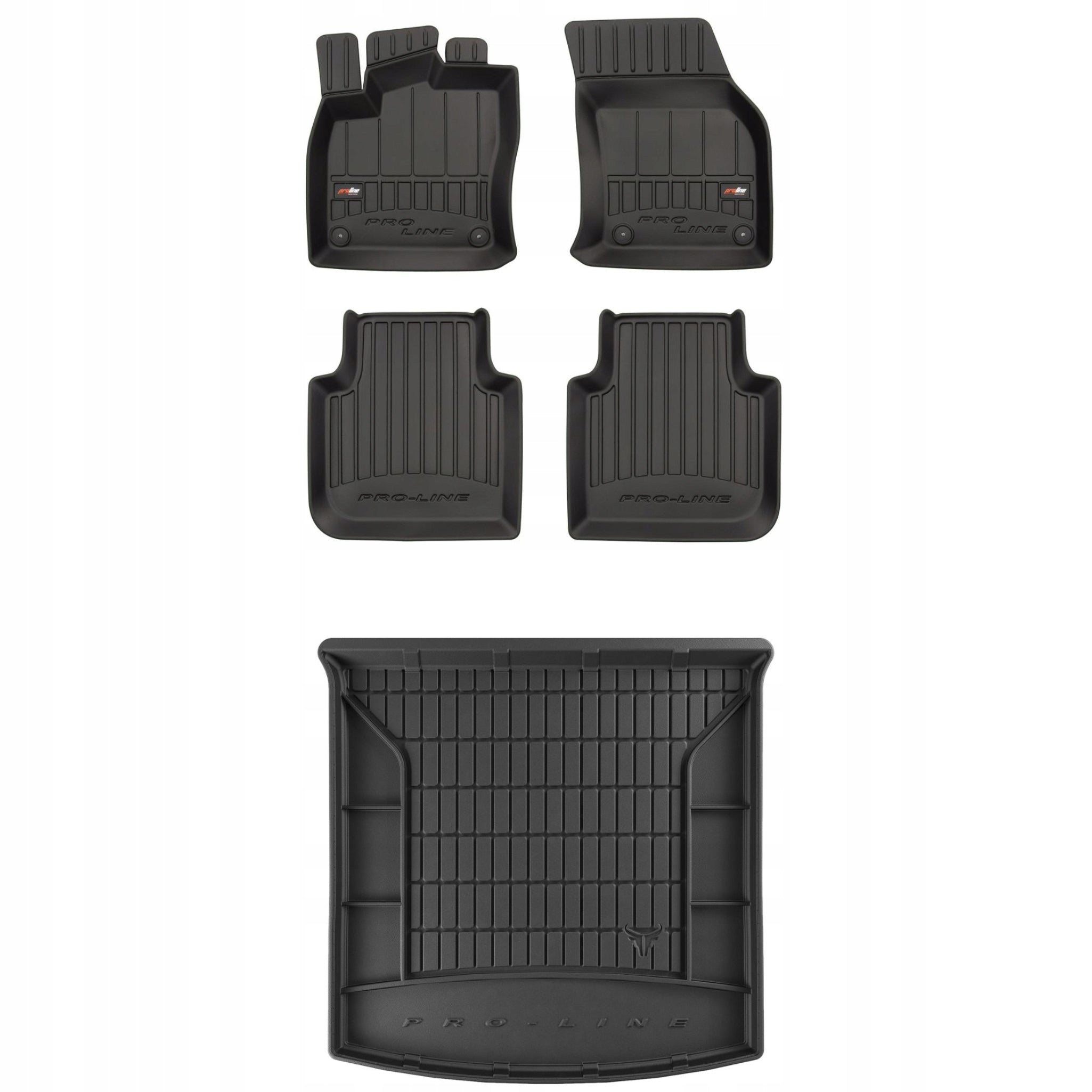 Set of rubber mats and mats for Skoda Kodiaq 2016-2024