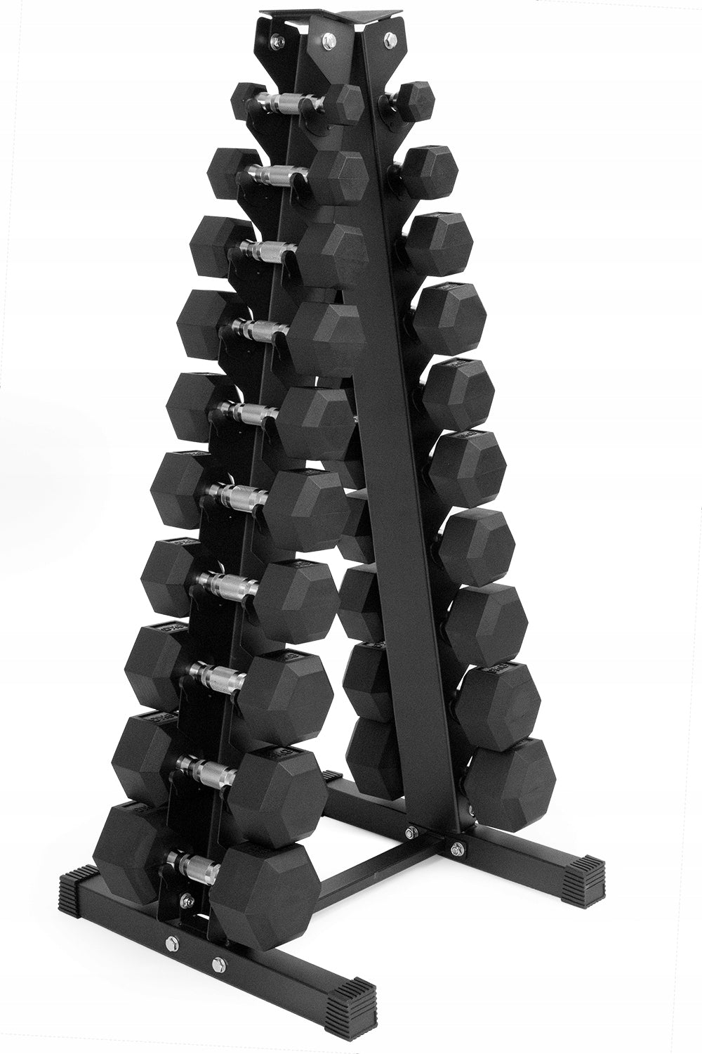 Set of rubberized hex dumbbells 2x1kg - 2x10kg with stand SOLID 110kg EAN (GTIN) 5904169473048