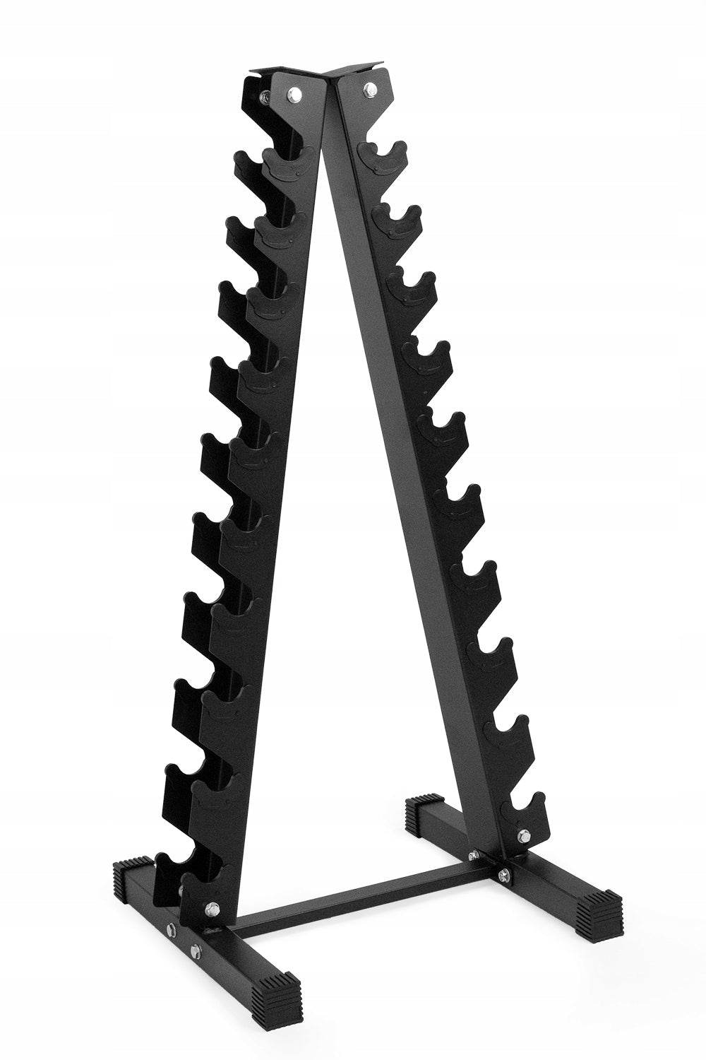 Set of rubberized hex dumbbells 2x1kg - 2x10kg with stand SOLID 110kg Weight set
